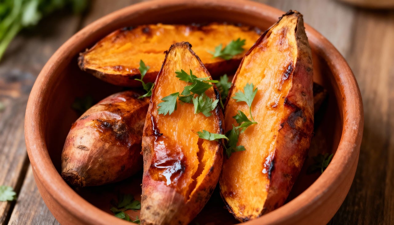 Soulfood Winter Recepten - Geroosterde zoete aardappel uit de oven - Your Spiritual Network